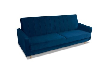 Granatowa Sofa Wersalka Łóżko SONIA z funkcją spania + pojemnik 214x86x90cm