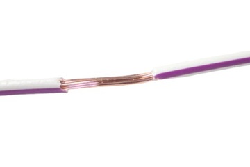 PRZEWÓD KABEL FLRY-B 1x0,5mm BIAŁO - FIOLETOWY 1M