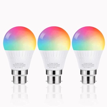 ŻARÓWKI LED RGB B22 16MLN KOLORÓW BT 4,5W ALEXA