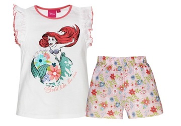 PRINCESS DISNEY ZESTAW PIŻAMA DZIECIĘCA T-SHIRT 98
