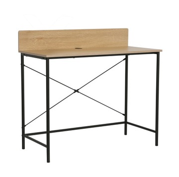 Biurko Standard Rustykalne 100x49,5cm Blat Dąb Naturalny z Półka Furnitex
