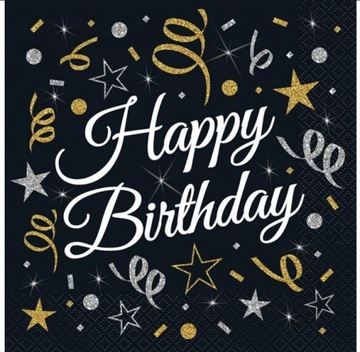Serwetki Happy Birthday 20 sztuk Urodziny