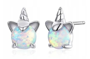 Kolczyki opalizujące Jednorożec - Unicorn
