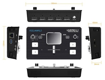 МНОГОФОРМАТНЫЙ ВИДЕОМИКШЕР Feelworld LIVEPRO L1