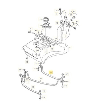 PROUŽEK NÁDRŽE PALIVA AUDI A4 B5 94-