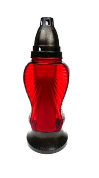 БОЛЬШАЯ ГРАВИЙНАЯ СВЕЧА, СТЕКЛЯННАЯ ВСТАВКА КРАСНОГО ФОНАРЯ