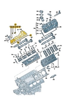 ORIGINÁLNÍ AUDI OE 059103470CS KRYT HLAVA VENTILU PRAVÁ