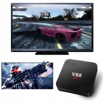 ODTWARZACZ MULTIMEDIALNY SMART TV BOX SCISHION ANDROID 10.1 V88 PRZYSTAWKA