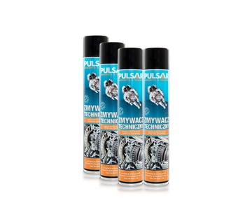 ZMYWACZ TECHNICZNY PULSAR USUWA KLEJE SMARY WOSKI OLEJE SPRAY 750 ml x4