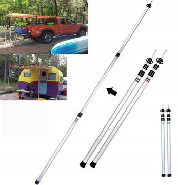 2× PRĘTY SŁUPEK TELESKOPOWY MASZT STELAŻ DO NAMIOTU MARKIZY 90-230cm