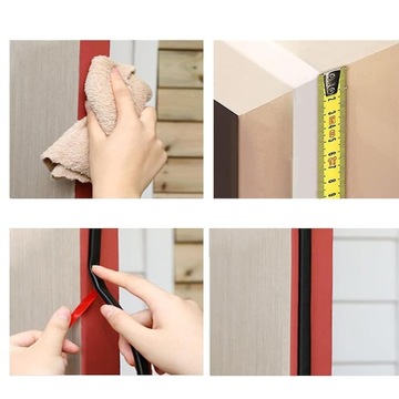 БЕСШУМНАЯ ПРОТИВОСХЕМОВАЯ ПРОКЛАДКА 10м ДЛЯ ВХОДНЫХ ДВЕРЕЙ, САМОКЛЕЯЩАЯСЯ