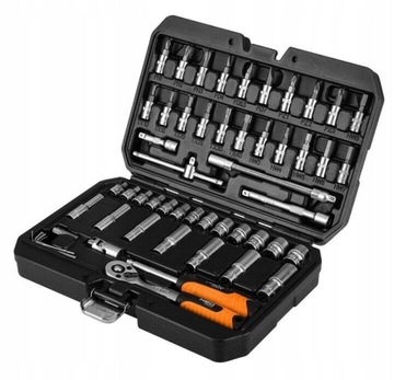 ZESTAW KLUCZY NASADOWYCH BITY TORX WALIZKA 55 el. 1/4