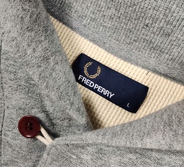 Bluza z Golfem Kominem FRED PERRY Szara Męska L