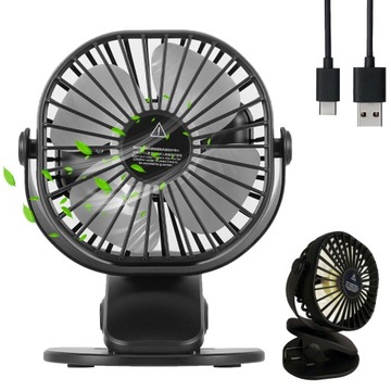 Настольный вентилятор, беспроводной напольный вентилятор + USB-зажим на 2500 мАч