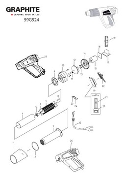Нагревательный элемент термофен ГРАФИТ 59G524