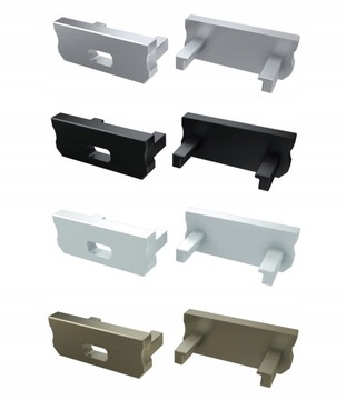 ЗАГЛУШКА ДЛЯ ПРОФИЛЯ ТИПА D, СЕРАЯ, ЧЕРНАЯ, БЕЛАЯ, INOX