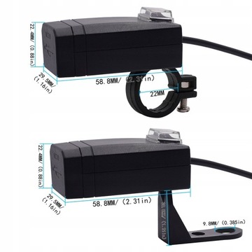 Зарядное устройство с водонепроницаемой розеткой USB 12V IP65
