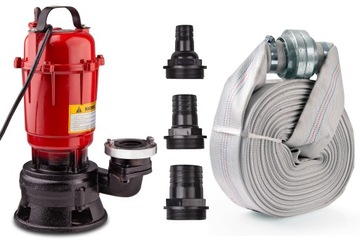 ВОДЯНОЙ НАСОС ДЛЯ СЕПТИКА, ГРЯЗНЫЙ, ЧИСТЫЙ ШЛАМ + ШЛАНГ