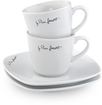 Filiżanka Espresso 90ml z Podstawką Lamart DINE LT9017 2 sztuki