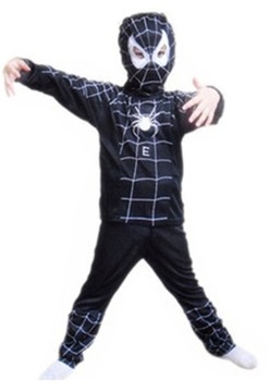 STRÓJ PAJĄK CZARNY SPIDERMAN PAJĄKA ROZ. S 92-104