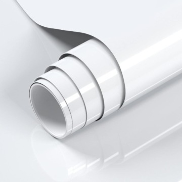 SAMOPRZYLEPNA OKLEINA MEBLE MEBLOWA BIAŁA POŁYSK 60cm x 10m