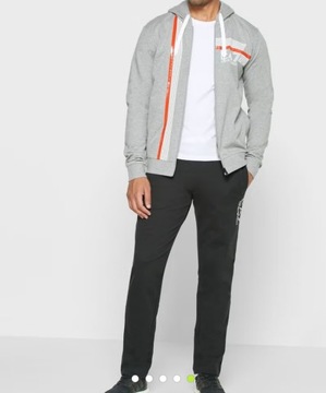 Фирменный мужской спортивный костюм EMPORIO ARMANI EA7, стильный комплект, размер серый/черный. л