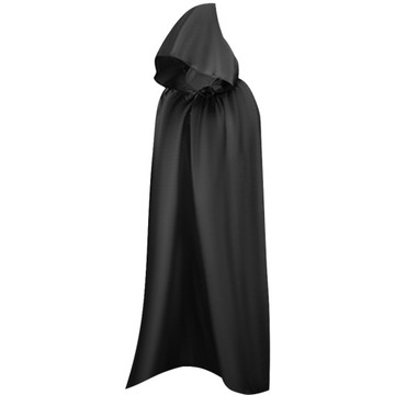 Peleryna Czarodzieja Czarodziejki Czarna Halloween