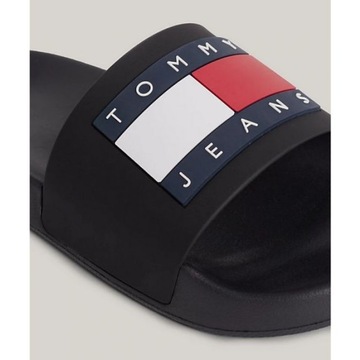 Czarne Syntetyk Buty Klapki Tommy Hilfiger r.40