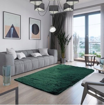 Плюшевый лохматый ковер, пушистый для гостиной, мягкий прямоугольный мех 160x230