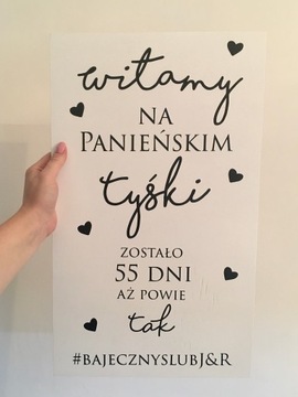 Wieczór Panieński Tablica dla Pani Młodej 30x50