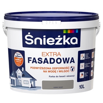 FARBA ŚNIEŻKA ExTRA FASADOWA CIEMNY SZARY 10L