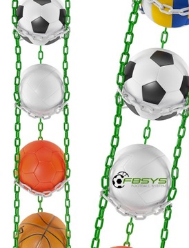 Книжный шкаф Полки BALL Hanger x8 Зеленый и белый FBSYS