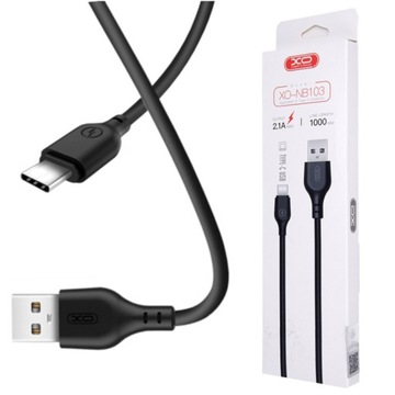 XO SZYBKI KABEL XO-NB103 USB TYPE-C do SAMSUNG HUAWEI XIAOMI 2,1A 1m