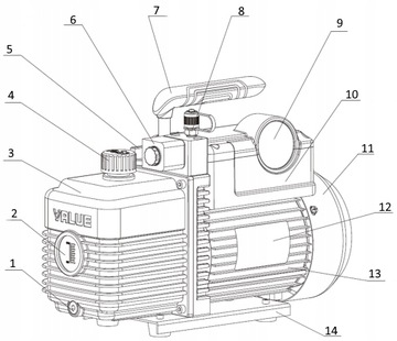 VALUE V-i220Y R32 ВАКУУМНЫЙ НАСОС 51 л/мин ДВУХСТОПОВЫЙ