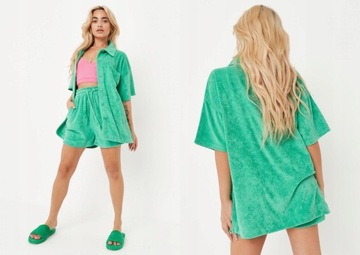 MISSGUIDED WELUROWA KOSZULA KEÓKI RĘKAW XXS