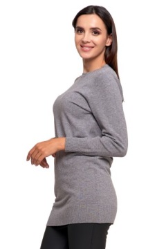 ДЛИННЫЙ ЖЕНСКИЙ ДЖЕМПЕР С ДЛИННЫМИ РУКАВАМИ ТУНИКА MORAJ GREY Размер XL
