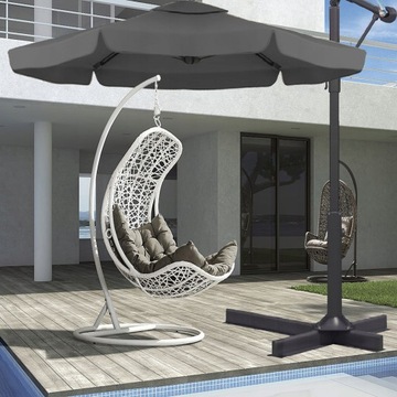 САДОВЫЙ ЗОНТ С РУЧКОЙ И РУЧКОЙ, БОЛЬШОЙ, СКЛАДНОЙ, ЖЕСТКИЙ + КРЫШКА