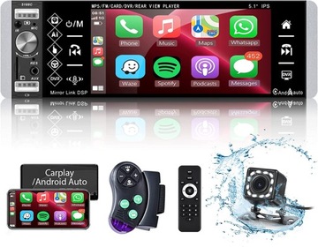 RADIO SAMOCHODOWE 1DIN DO APPLE CARPLAY DO ANDROID