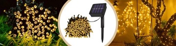 СОЛНЕЧНАЯ ГИРЛАНДИЯ Садовые светильники 200 светодиодов 20м