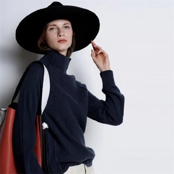 winter turtleneck cashmere sweater women knitted p