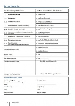VW Volkswagen Niemiecka Książka Serwisowa 23 modele