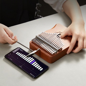 Kalimba drewniana INSTRUMENT AFRYKAŃSKI MUZYCZNY PIANINO 21 mahoń