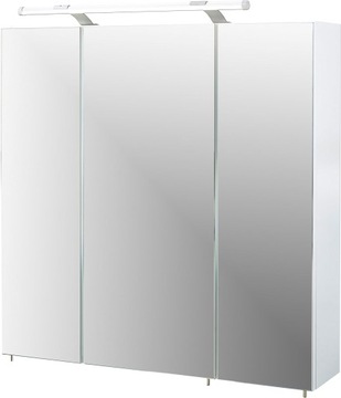 Schildmeyer 125523 Szafka z Lustrem, Drewno Białe, 70x16x75cm USZKODZONA