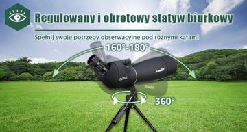 Монокулярный телескоп Svbony SV28 25-75X70 BAK4 Черный