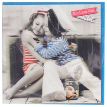 Kartka Walentynkowa 3D Mix Wzorów dla Niego Niej