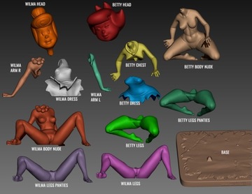 (3DPT) Бетти и Вильма - Pinup / NSFW