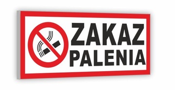 TABLICZKA ZNAK Zakaz Palenia PCV 12x5cm