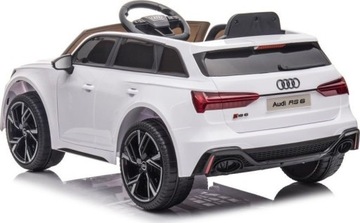 AUDI RS auto na akumulator dla dzieci 4 x AMORY + SKÓRA + KOŁA EVA + PILOT