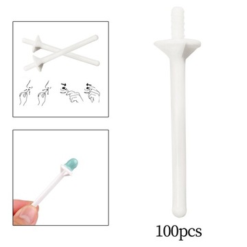 Палочки для воска для носа, аппликатор пластиковый для депиляции носа, одноразовые 100 шт.
