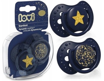 SMOCZEK SILIKONOWY DYNAMICZNY LOVI 3-6 M 2 SZT. STARDUST BLUE 22/893_BLUE